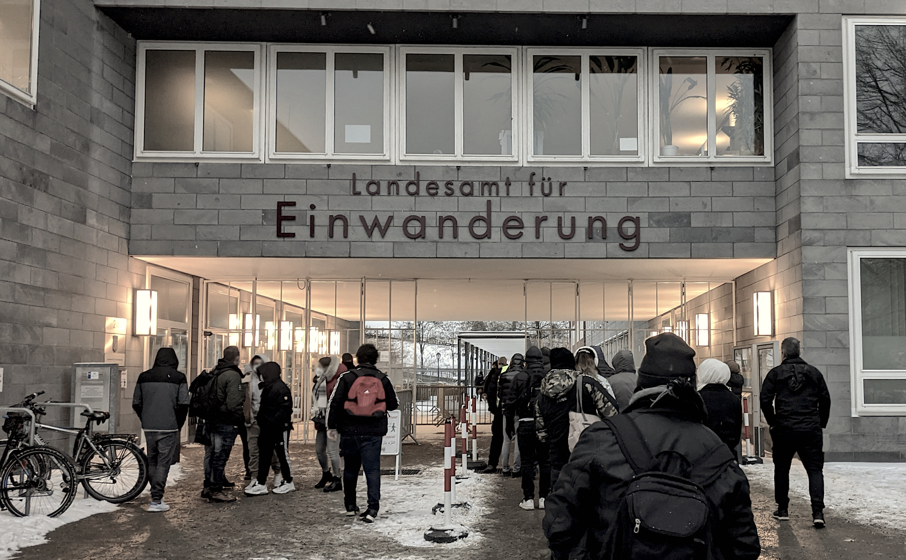 The Berlin Landesamt fur Einwanderung, the city's Auslanderbehorde, where international students convert their student visa to a residence permit